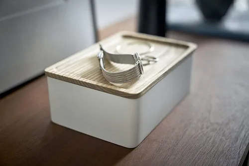 Miniatura 7 de Yamazaki Caja de accesorios Home Polystone Organizador de joyas, tamaño único, ceniza