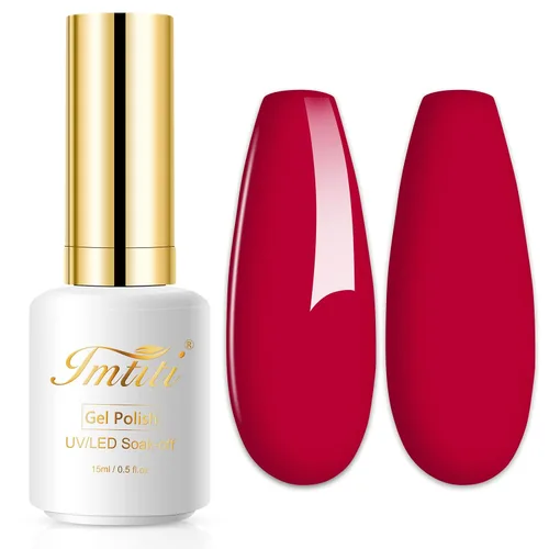 Miniatura 66 de Esmalte de uñas de gel con purpurina, 0.5 fl oz, color rosa brillante, de remojo, con LED, UV, kit de esmalte de uñas de gel para manicura en salón