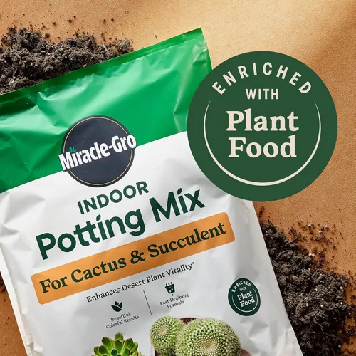 Miniatura 3 de Miracle-Gro Mezcla para macetas de interior para cactus y suculentas, mezcla para macetas de cactus y suculentas de drenaje rápido con alimentos