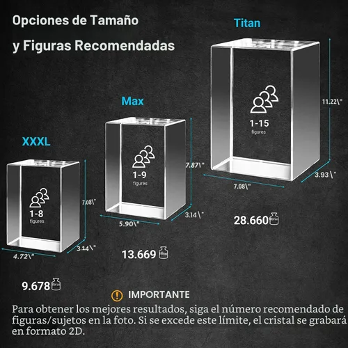 Miniatura 6 de ArtPix - Foto 3D de cristal de alta calidad, regalos para papá, mujeres, esposa, ella, abuelo, gran regalo personalizado con tu propia foto, grabado
