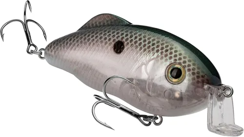 Miniatura 31 de Strike King Hybrid Hunter Shallow Jr. Señuelo de pesca, crankbait de buceo poco profundo, pico de 90 grados, ojos 3D, sonajero fuerte, se sumerge