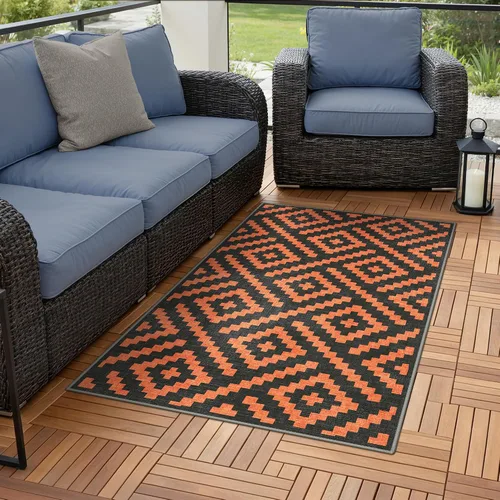 Miniatura 12 de GENIMO - Tapete de exterior para patio, 6 x 9 pies, impermeable, reversible, de plástico, para campamento, caravana, terraza, porche, cámper