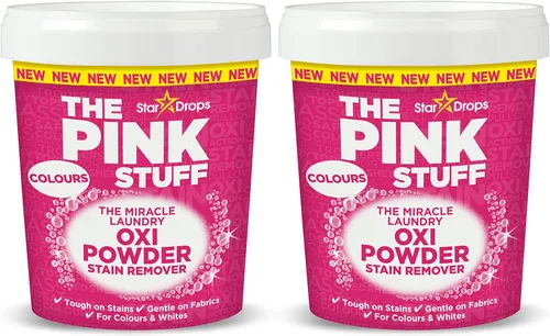 Stardrops - The Pink Stuff - El removedor de manchas de polvo Miracle Laundry Oxi para paquete de color (polvo de 2 colores) (PS2LC)