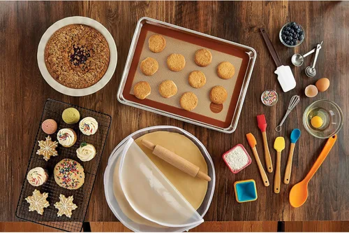 Miniatura 3 de Mrs. Anderson's Baking Mini espátula flexible para galletas de brownie, hoja de acero inoxidable con mango de madera