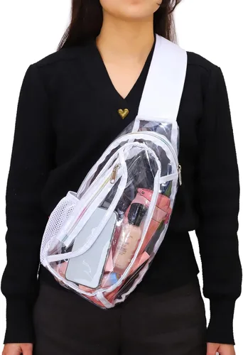 Miniatura 7 de Edraco Bolsa transparente aprobada para estadios, bolsa transparente en el pecho para senderismo, estadio o conciertos