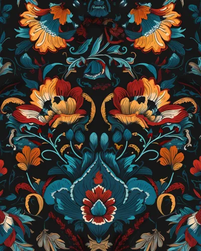 Miniatura 12 de ILHIIOR Papel tapiz floral azul oscuro para despegar y pegar, papel de contacto de hojas bohemias, papel de contacto con flores oscuras, extraíble