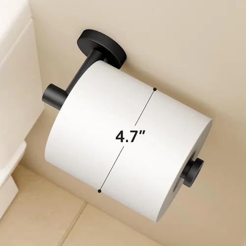 Miniatura 7 de KES Soporte de papel higiénico negro, soporte para papel de baño, rollo de papel SUS 304 de acero inoxidable, montaje en pared, negro mate