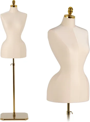 Miniatura 9 de Maniquí femenino, pantalones colgantes y faldas Maniquí de vestido con soporte, altura ajustable Torso para ropa, exhibición de joyas, costura, negro