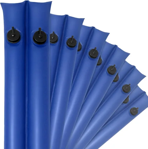 Robelle Paquete de 6 pesos para cubierta de piscina de doble cámara azul comercial de 10 pies, costuras dobles, vinilo de 0.010 in de grosor, tapa