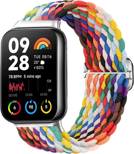 Miniatura 8 de Bandas trenzadas para Xiaomi Smart Band 9 Pro/Mi Band 8 Pro/Redmi Watch 5/4, correas elásticas de repuesto deportivas para mujeres y hombres Cremoso