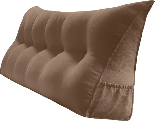 Miniatura 17 de Peachwell Almohada triangular de lectura para reposo en cama, cojín reforzador grande para cabecero, respaldo, almohada de cuña con funda extraíble