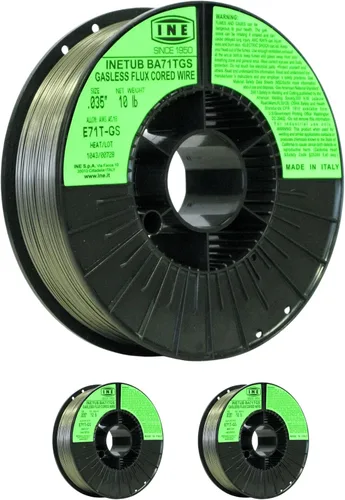 Miniatura 13 de Carrete de alambre de alma fundente sin gas BA71TGS de Inetub, de 0.030 pulgadas, 2 libras, para soldar acero al carbono