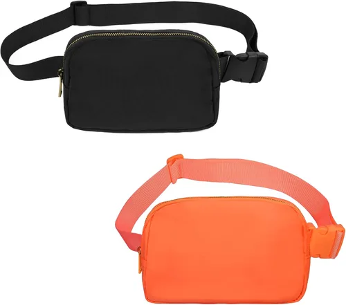 Miniatura 13 de VOROLO Riñonera para mujeres y hombres, bolsa cruzada, bolsa de cinturón con correa ajustable, Rosa, 5,6 pulg.