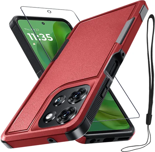 Miniatura 21 de Funda compatible con Moto G 5G 2024, cuerpo completo, resistente, resistente, a prueba de golpes, con correa de cordón, protector de pantalla