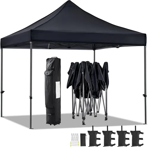 Miniatura 12 de Yaheetech - Tienda de campaña desplegable resistente, refugio comercial instantáneo de 10 x 15, toldo ajustable al aire libre con bolsa con ruedas