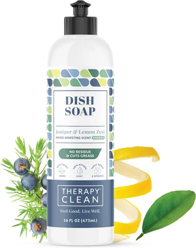 Miniatura 11 de Therapy Clean - Jabón para platos, fragancia 100% natural, líquido para lavar platos a base de plantas (Sal marina y eucalipto (calma y calma), 16