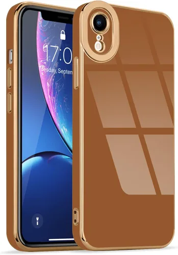 Miniatura 175 de Lafunda Diseñada para iPhone 13 Pro, fundas lujosas con chapado lindo para mujeres y niñas, elegante borde dorado, a prueba de golpes, TPU con funda