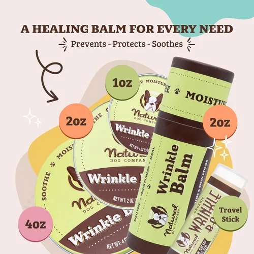 Miniatura 6 de Natural Dog Company Bálsamo antiarrugas para perros – Bálsamo antiarrugas para perros para pliegues de la piel, arrugas faciales y arrugas, crema