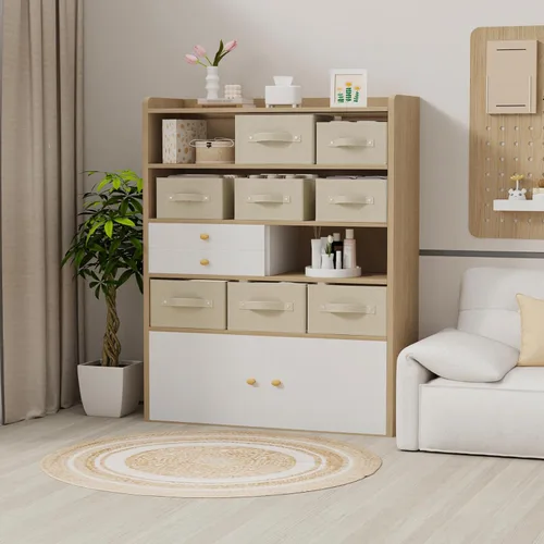 Miniatura 2 de Organizador plegable para guardar ropa, cajas de almacenamiento para organizar el hogar, cestas cúbicas de tela, para oficina y armario, gris