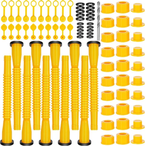 Miniatura 7 de Godboy Kit de 7 Repuestos de Boquilla Amarilla para Bidón de Gasolina, Boquilla para Bidón de Gasolina, Boquilla de Vertido Flexible Adecuada