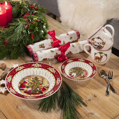 Miniatura 4 de Villeroy & Boch - Cuenco de fantasía de juguete, grande, intercambiable de regalos 9.8 x 1.8 in, porcelana premium, edición navideña, 14-8332-3631