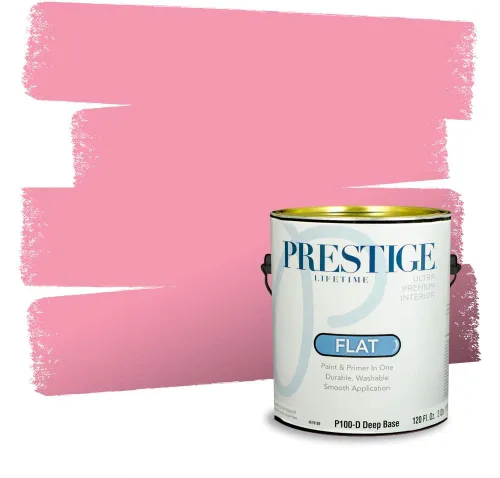 Miniatura 69 de Prestige Paints Pintura exterior e imprimación en uno, 1 galón, plano, coincidencia comparable de Valspar* Amber Rose*