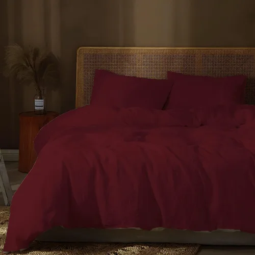Miniatura 4 de Juego de funda de edredón de 3 piezas con 2 fundas de almohada, 100% algodón, funda de edredón extra larga para cama de tamaño individual/individual