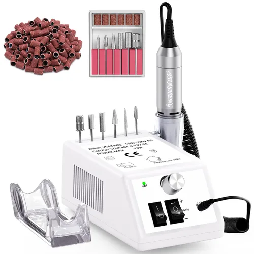 Miniatura 19 de JIASHENG Taladro de uñas profesional, 20000 rpm, máquina de taladro eléctrico de uñas, lima de uñas electrónica, para uñas acrílicas, uñas de gel