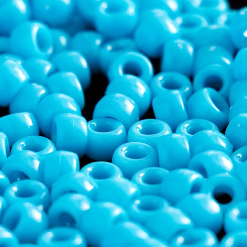 Miniatura 4 de 1000 cuentas de acrílico de color azul poni de 0.23 x 0.315 pulgadas a granel para artes, pulseras, collares, joyería, aretes, trenzar el cabello