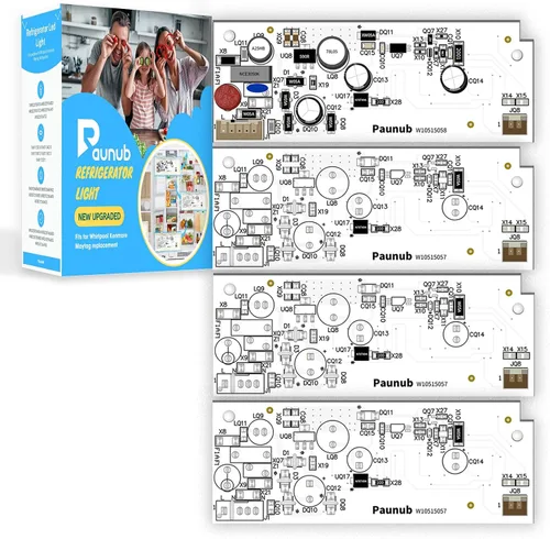 Repuesto de luz LED para refrigerador W10515058 W10515057 compatible con Whirlpool Kenmore Maytag, cubierta de plástico no incluida, 4 unidades en