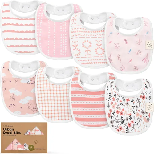 Miniatura 32 de Paquete de 8 baberos orgánicos para bebés niños, niñas - baberos de algodón suave para babear y dentición para bebé niña y niño, extra absorbentes