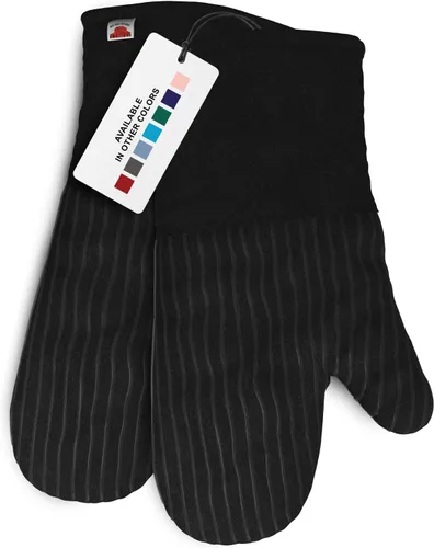 Miniatura 10 de Guantes de horno resistentes al calor - Juego de 2 guantes de cocina de silicona, rojo