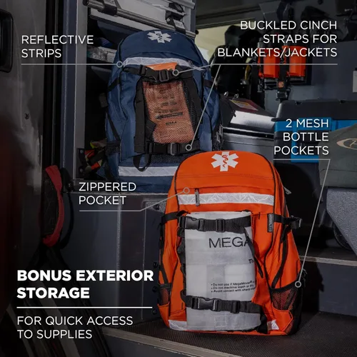 Miniatura 4 de Ergodyne - 13487 Arsenal 5243 Medic First Responder Trauma Mochila Jump Bag, Azul