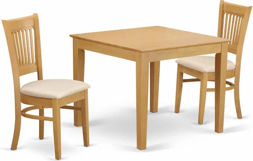 Miniatura 10 de East West Furniture OXVA3-LWH-C - Juego de muebles de comedor de 3 piezas contiene una mesa de cocina cuadrada y 2 sillas de comedor tapizadas
