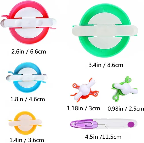 Miniatura 3 de Kit de fabricación de pompones, kit de telar de tejer con pompón, aguja para tejer de bolas, manualidades, kit de herramientas de ganchillo