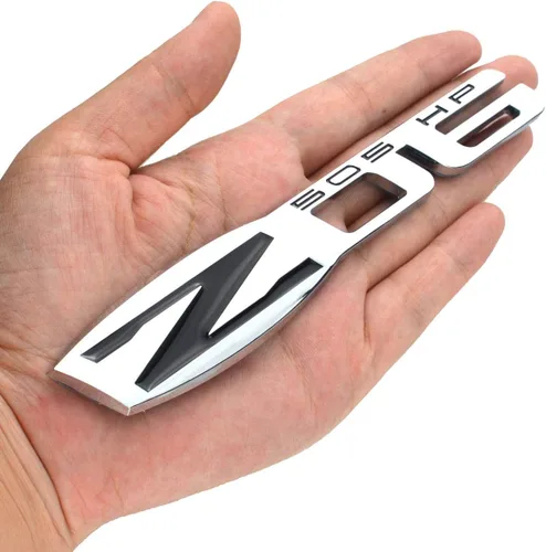 Miniatura 2 de 2 emblemas de guardabarros Z06 de repuesto para Chevrolet Corvette C5 (cromo/negro)