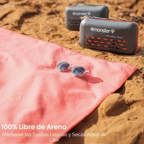 Miniatura 9 de 4Monster Toallas de camping súper absorbentes, toalla de viaje de microfibra de secado rápido, ultra suave, compacta, toalla de gimnasio para nadar