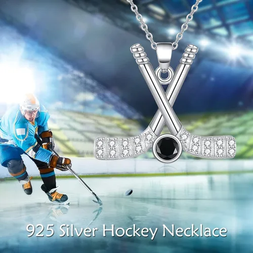 Miniatura 5 de YAFEINI Collar con colgante de plata de ley para violínvioloncheloguitarragolfhockey, joyería de música deportiva para mujeres y niñas