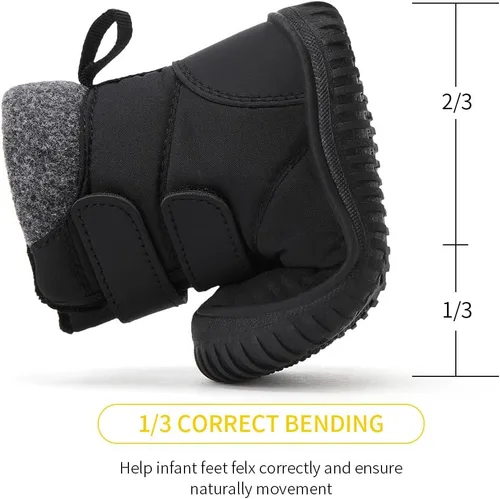 Miniatura 38 de BMCiTYBM Botas de nieve de invierno para bebés y niños pequeños, de piel sintética, cálidas, antideslizantes, zapatos para primeros pasos