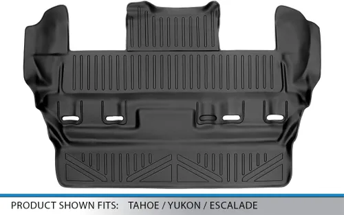 Miniatura 3 de SMARTLINER Alfombrillas de piso de ajuste personalizado de tercera fila para Cadillac Escalade 2015-2020