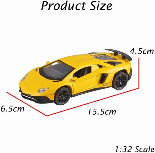 Miniatura 3 de iLooboo Vehículo de juguete coleccionable Lamborghini de aleación con luces y sonido