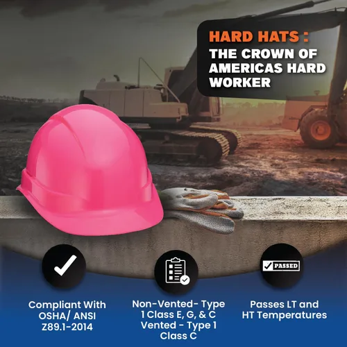 Miniatura 5 de Casco duro OSHA de color sólido sin ventilación estilo gorra con suspensión de 6 puntos