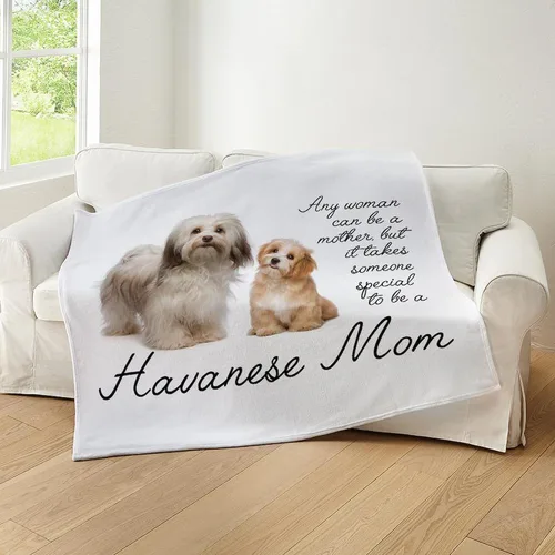 Miniatura 5 de CafePress Havanese Mom - Manta de felpa de forro polar súper suave, 60 x 50 pulgadas