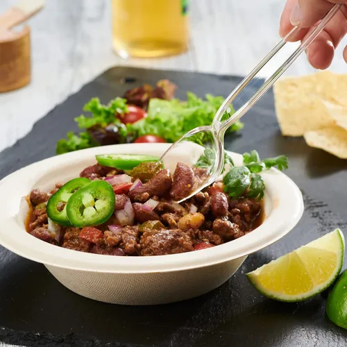 Miniatura 3 de GUSTO [Paquete de 100] Cucharas de plástico transparentes desechables resistentes - Cubiertos de plástico, cubiertos básicos para fiestas, eventos