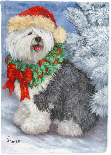 Miniatura 58 de Caroline's Treasures PPP3097CHF - Pijama de Navidad con diseño de bulldog francés para colgar en la pared, poliéster, tamaño de casa, multicolor