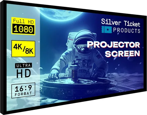Miniatura 10 de Silver Ticket Products STR Series - Marco fijo de cine en casa de 6 piezas, 4K / 8K Ultra HD, HDTV, HDR y pantalla de proyección de películas 3D