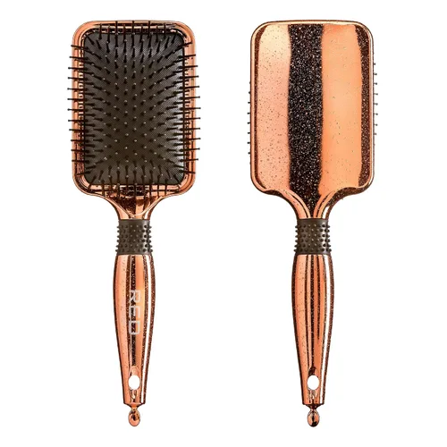 Miniatura 2 de Red by Kiss Cepillo de paleta cromado de oro rosa, cerdas resistentes al calor para desenredar y secar por soplado para hombres y mujeres (cuadrado)