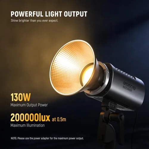 Miniatura 2 de NEEWER MS150B 130W Luz de vídeo LED bicolor, iluminación de fotografía portátil mini COB con control de aplicación, modo 2.4G, montaje Bowens