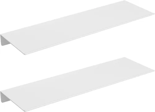 Miniatura 11 de Danpoo Pequeño estante flotante para almacenamiento en la pared, mini estante de exhibición para coleccionables, estante de pared de metal para Negro