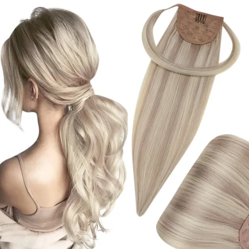 Miniatura 37 de Hetto - Extensiones de cabello humano onduladas con clip, color #2 castaño oscuro, extensiones de cabello humano natural para cabeza completa